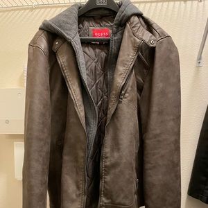 Guess Brown Faux leather jacket